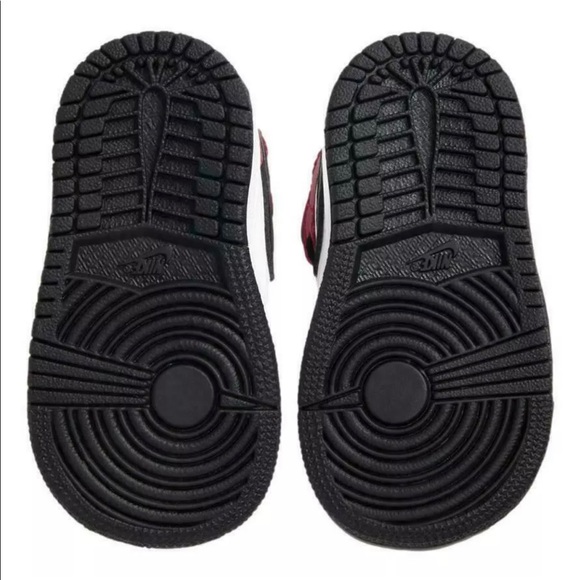 Nike Air Jordan 1 Mid (TD) 'Chicago Black Toe' Shoes 640735 069 Kids Sizes - Picture 7 of 8